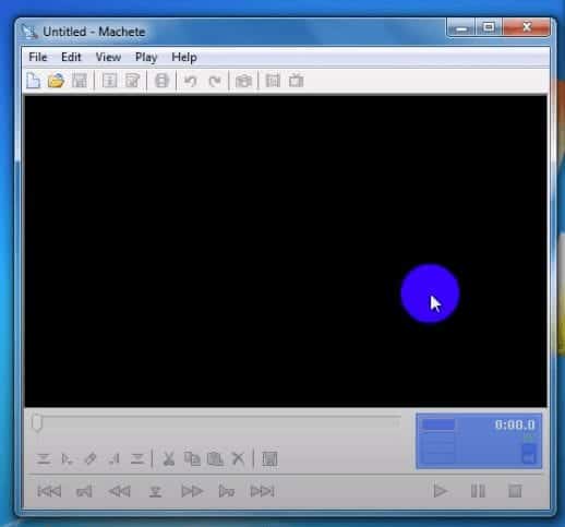 ממשק התוכנה Machete Video Editor Lite