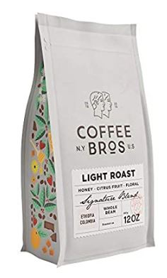 Coffee Bros., קלייה קלה - שעועית שלמה - 100% ערביקה - שקית אחת (12oz) - אתיופיה וקולומביה - גורמה ומומחיות
