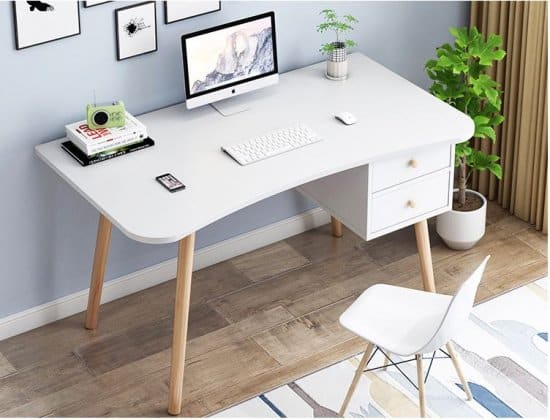 שולחן סטודנט עם 2 מגירות דגם אופיר מבית Tudo Design - צבע לבן